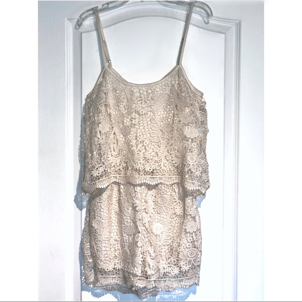 NWOT - Rebellion Crocheted Lace Romper Playsuit
